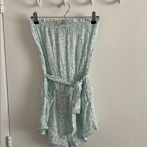 Billabong Light Blue Floral Jumpsuit